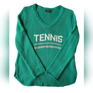 Wooden Ships Green Tennis Sweater sz M